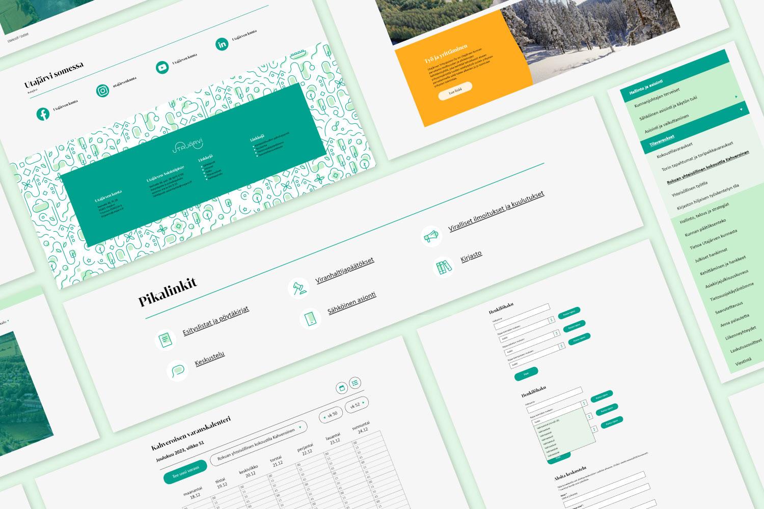 Luma Creative Utajärvi WordPress verkkosivut mockup kollaasi.
