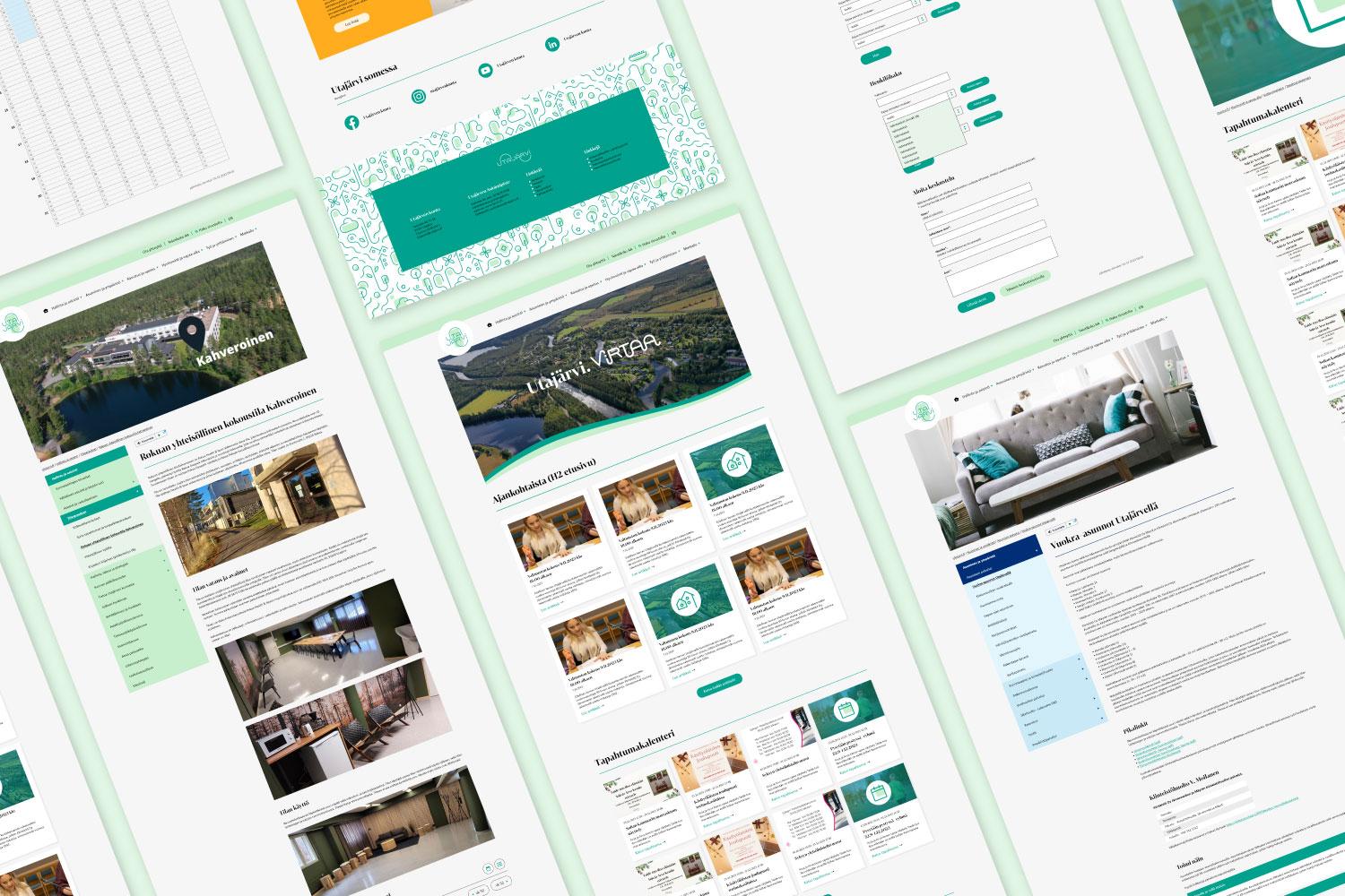 Luma Creative Utajärvi WordPress verkkosivut mockup kollaasi.