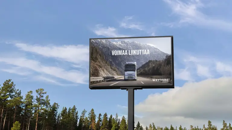 Wetteri Power tienvarsimainos, Luma Creativen asiakas